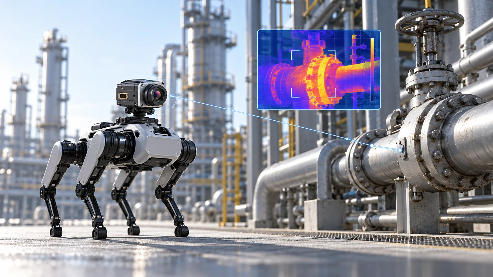 Robotic thermal inspection application visualization